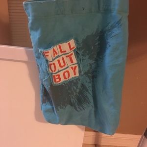 Blue Fall Out Boy tote bag